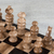 Marble chess set, 'Worthy Match' - Marble Chess Set in Beige and Black from Mexico (image 2f) thumbail