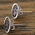 Sterling silver stud earrings, 'Maya Chac Mool' - Mexican Handcrafted Enameled Sterling Silver Stud Earrings (image 2c) thumbail