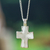 Sterling silver cross necklace, 'Bold in the Faith' - Christian Cross Necklace Handcrafted of Sterling Silver thumbail