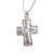 Sterling silver cross necklace, 'Bold in the Faith' - Christian Cross Necklace Handcrafted of Sterling Silver (image 2b) thumbail