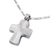 Sterling silver cross necklace, 'Bold in the Faith' - Christian Cross Necklace Handcrafted of Sterling Silver (image 2c) thumbail