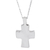 Sterling silver cross necklace, 'Bold in the Faith' - Christian Cross Necklace Handcrafted of Sterling Silver (image 2d) thumbail