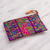 Silk wristlet, 'Flower Kaleidoscope' - Multicolored Embroidered Silk Floral Wristlet from Mexico (image 2b) thumbail
