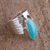 Turquoise cocktail ring, 'Imperial Crown' - Turquoise and Sterling Silver Cocktail Ring from Mexico (image 2) thumbail