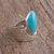 Turquoise cocktail ring, 'Imperial Crown' - Turquoise and Sterling Silver Cocktail Ring from Mexico (image 2b) thumbail