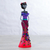 Ceramic sculpture, 'Floral Catrina' - Hand Painted Catrina Sculpture in Strawberry and Boysenberry