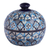 Ceramic decorative jar, 'Drops of the Sky' - Hand-Painted Ceramic Decorative Jar in Blue from Mexico (image 2a) thumbail