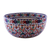 Ceramic serving bowl, 'Guanajuato Festivals' - Handcrafted Floral Ceramic Serving Bowl from Mexico