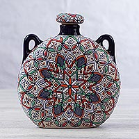 Ceramic bottle, Guanajuato Mandala