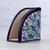 Ceramic napkin holder, 'Road to Guanajuato' - Ceramic Napkin Holder Handcrafted in Green and Blue thumbail