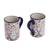 Ceramic mug, 'Playful Flora' - Multicolored Ceramic Mug Crafted in Mexico (image 2b) thumbail