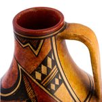 Ceramic decorative vase, 'Legacy of the North' - Handcrafted Vintage Style Ceramic Pitcher Vase from Mexico