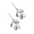 Cultured pearl dangle earrings, 'Iridescent Pears' - Dangle Earrings with Cultured Pearls and 925 Silver Leaves (image 2b) thumbail