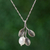 collar con colgante de perlas cultivadas - Collar Mexicano con Perla Cultivada y Hojas de Plata 925