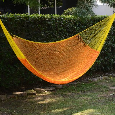 Hammock, 'Daffodil Dreams' (double) - Handwoven Double Maya Hammock in Daffodil from Mexico