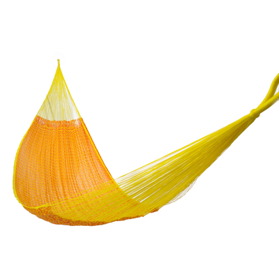 Handwoven Double Maya Hammock in Daffodil from Mexico