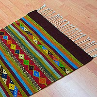 Featured review for Wool area rug, Rainbow View (2.5x5)