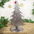 Recycled metal sculpture, 'Christmas Tree Gleam' - Recycled Metal Christmas Tree Sculpture from Mexico (image 2) thumbail