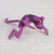 Wood alebrije sculpture, 'Ballerina Frog' - Hand-Painted Purple Frog Wood Alebrije Sculpture from Mexico (image 2b) thumbail