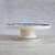 Majolica ceramic cake stand, 'Floral Tradition' (12 inch) - Handcrafted Blue Floral Ceramic Cake Stand (12 Inch) (image 2d) thumbail