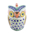 Ceramic creamer, 'Night Bird' - Handcrafted Majolica Ceramic Owl Creamer from Mexico (image 2a) thumbail