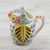 Ceramic creamer, 'Night Bird' - Handcrafted Majolica Ceramic Owl Creamer from Mexico (image 2c) thumbail