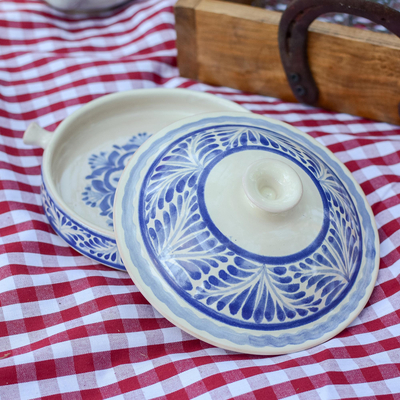 white ceramic tortilla warmer