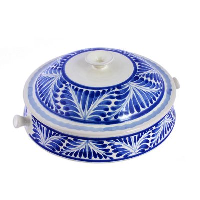 Blue And White 8 5 Inch Majolica Tortilla Warmer From Mexico Taste Of Novica - Pottery Tortilla Warmer Blue And White 8 5 Inch Majolica Tortilla Warmer From Mexico Taste Of Novica - Pottery Tortilla Warmer
