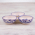 Ceramic serving dish, 'Floral Tradition' (triple) - Floral Majolica Ceramic Triple Serving Dish from Mexico (image 2c) thumbail