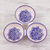 Ceramic serving dish, 'Floral Tradition' (triple) - Floral Majolica Ceramic Triple Serving Dish from Mexico (image 2d) thumbail