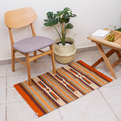 Natural yarn bohemian Handloom rug