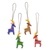 Wood alebrije ornaments, 'Colorful Goats' (set of 4) - Four Hand-Painted Goat Alebrije Ornaments from Mexico