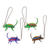 Wood alebrije ornaments, 'Colorful Mice' (set of 4) - Four Hand-Painted Mouse Alebrije Ornaments from Mexico