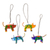 Wood ornaments, 'Colorful Alebrije Pigs' (set of 4) - Four Hand-Painted Pig Alebrije Ornaments from Mexico thumbail