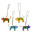 Wood ornaments, 'Colorful Alebrije Pigs' (set of 4) - Four Hand-Painted Pig Alebrije Ornaments from Mexico (image 2c) thumbail