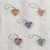 Wood mini ornaments, 'Alebrije Hearts' (set of 5) - Five Painted Heart-Shaped Alebrije Mini Ornaments (image 2b) thumbail