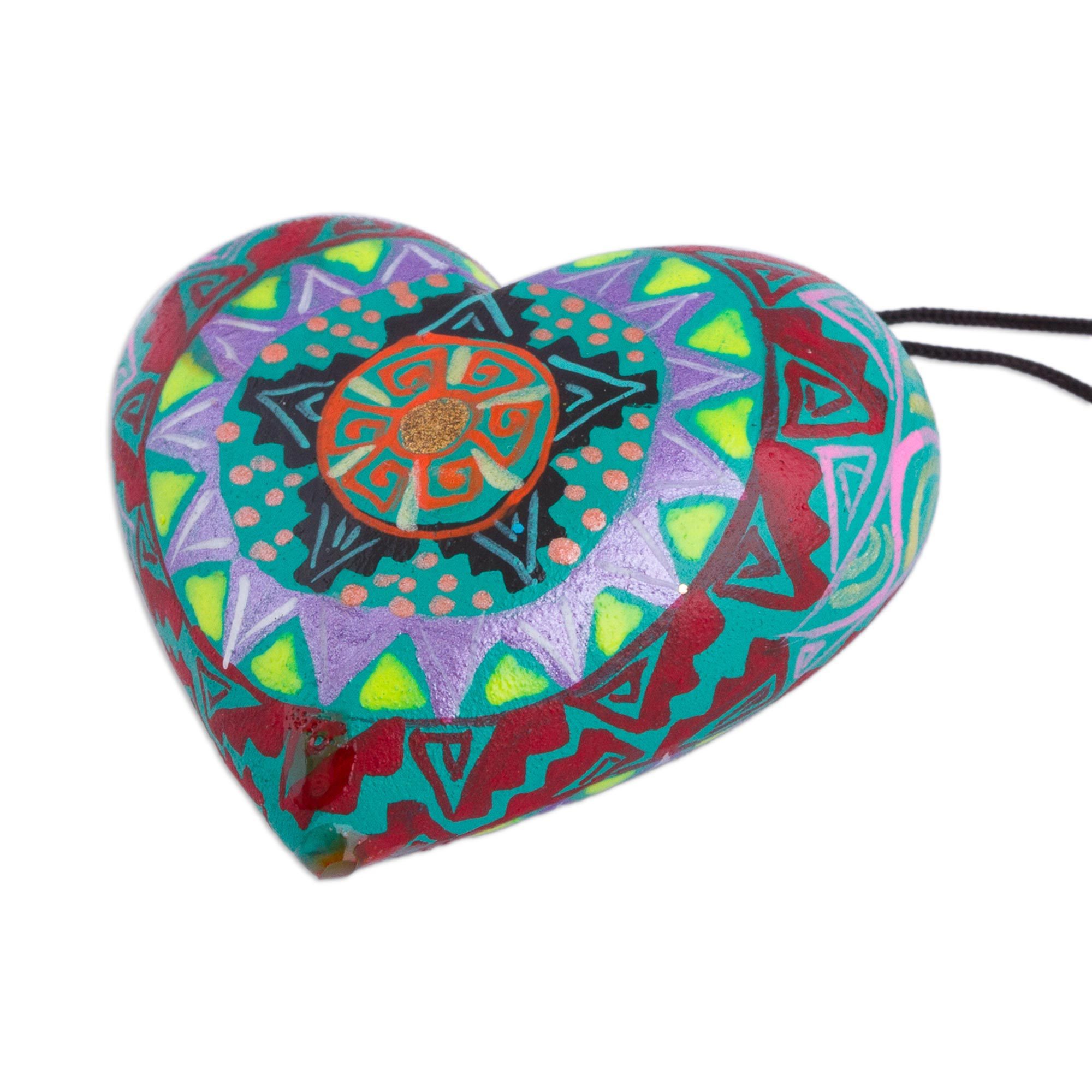 UNICEF Market Five Painted HeartShaped Alebrije Mini Ornaments