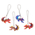 Wood alebrije ornaments, 'Colorful Squirrels' (set of 4) - Four Hand-Painted Squirrel Alebrije Ornaments from Mexico (image 2c) thumbail