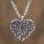 Sterling silver pendant necklace, 'Memories of the Heart' - Sterling Silver Openwork Heart Pendant Necklace from Mexico (image 2) thumbail