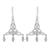 Sterling silver chandelier earrings, 'Wonderful Knots' - Sterling Silver Knot Motif Chandelier Earrings from Mexico (image 2a) thumbail