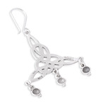 Sterling silver chandelier earrings, 'Wonderful Knots' - Sterling Silver Knot Motif Chandelier Earrings from Mexico