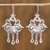 Sterling silver chandelier earrings, 'Baroque Elegance' - Sterling Silver Floral Chandelier Earrings from Mexico thumbail
