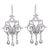 Sterling silver chandelier earrings, 'Baroque Elegance' - Sterling Silver Floral Chandelier Earrings from Mexico (image 2a) thumbail