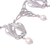 Cultured pearl waterfall necklace, 'Wonderful Dream' - Cultured Pearl Knot Motif Waterfall Necklace from Mexico (image 2c) thumbail
