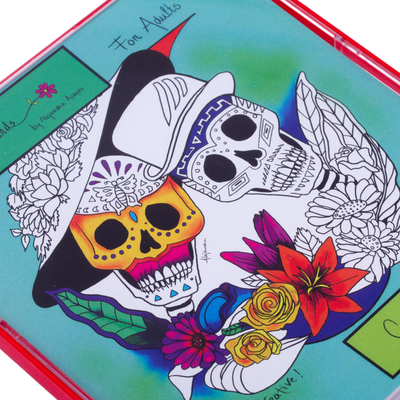 Adult coloring cards, 'Catrinas of Mexico' (set of 10) - Day of the Dead Adult Coloring Cards from Mexico (Set of 10)