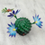 Wood alebrije sculpture, 'Nature and Happiness' - Hand-Painted Wood Alebrije Cactus Sculpture from Mexico