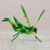 Wood alebrije sculpture, 'Green Good Luck Cricket' - Wood Alebrije Cricket Sculpture in Green from Mexico (image 2b) thumbail