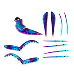 Wood alebrije sculpture, 'Blue Good Luck Cricket' - Wood Alebrije Cricket Sculpture in Blue from Mexico