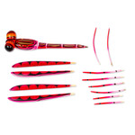 Wood alebrije sculpture, 'Sweet Freedom in Pink' - Handcrafted Pink Copal Wood Dragonfly Sculpture from Mexico