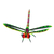 Wood alebrije sculpture, 'Sweet Freedom in Green' - Handcrafted Green Copal Wood Dragonfly Sculpture.from Mexico